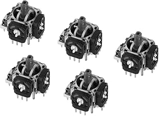 وحدة تحكم ثلاثية الابعاد، 5 قطع/مجموعة وحدة تحكم ثلاثية الابعاد بديلة لوحدة التحكم التناظرية لجهاز بلاي ستيشن 4، بلوتوث، أسود