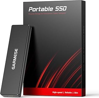 الجارمية SSD خارجي - SSD محمول 1TB بسرعة تصل إلى 1000 ميجابايت/ثانية USB 3.2 الجيل الثاني، محركات خارجية ذات حالة ثابتة مع كيبل نوع C، قرص صلب خارجي SSD لوحدة تحكم العاب الكمبيوتر وماك