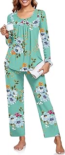 Long-Sleeved Pants Pjs Sets for ladies, Womens 2 piece Pajama Sets