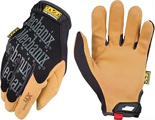 Mechanix Wear: Material4X قفازات العمل المصنوعة من الجلد الاصطناعي الأصلي - مقاومة للتآكل (Medium، بني/أسود)