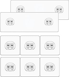 اتش اس دي هاوسوير رفوف مناشف، خطافات حائط لاصقة للتعليق شديدة التحمل، 8 قطع، خطافات ذاتية اللصق لتعليق المناشف، حامل دش زاوية بديل لاصق، بديل لاصق لرف الدش، بلاستيك