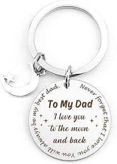 Fathers Day Dad Gifts Keyring Father's Day Gifts from Daughter Son Gifts for Dad Step Dad Daddy Gifts Dad Birthday Gifts Dad Gifts from Daughter Dad Gift for Daddy New Dad to Be Christmas Gifts