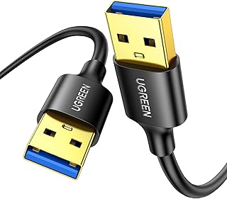 يوجرين كيبل USB 3.0 A الى A من النوع ايه ذكر الى ذكر متوافق مع حاويات القرص الصلب لنقل البيانات والطابعات والمودم والكاميرات - 1 متر