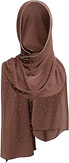 Women Muslim Long Khimar Ramadan Eid Prayer Garment Hijab Scarf Wrap Chiffon Rhinestone Abaya Jilbab Islam Niqab Hijab