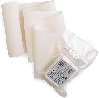 H&H Medical MiniTAC Rolled Wrapping Gauze (84 x 4.5) Inch - White True Cotton Bandage Wrap