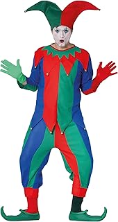 FIESTAS GUIRCA Court Jester Carnival Fancy Dress Costume Outfit Mens Adults Circus Medieval Halloween Dress Up