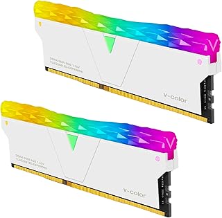 ذاكرة رام من في كولور بريسم برو DDR4 16 جيجا (8×2 جيجا) 3600 ميجا هرتز (PC4-28800) بالفضاء اللوني 18 سي ال RGB للالعاب وجهاز الكمبيوتر هاينكس UDIMM اي سي درجة منفردة -ابيض (TL8G36818D-E6PRWWK)