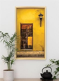 بوستر حائط مطبوع رقميا بعبارة "Old Door" مع اطار صورة من سبل يور وول من كليفر كرافت هومز، مقاس 40 × 55 سم، متعدد الالوان