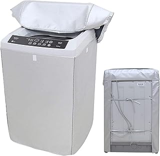 Machine Washer Dryer Cover,Silver Coating Oxford Cloth Full-Automatic Wave wheel washing Machine Cover (XL 8-10KG)