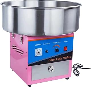 HJBEPU Candy Floss Maker Automatic DIY Cotton Candy Machine Candy Floss Makers for Children with Stainless Steel Tray And Scoop Party Supplies Holiday Snacks