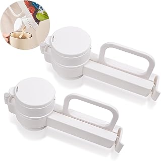 HZHSGLY Bag Clip with Pour Spout 2PCS, Bag Clips for Food Storage with Carry Handle, Flexible and Washable Snack Clips That Pour,Kitchen Clip