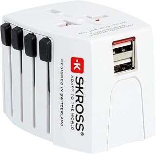 سكروس 1302930 MUV USB 2.4A محولات متعددة مع USB- ابيض