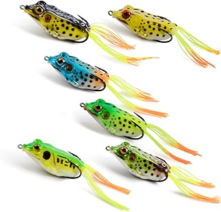 Supertrip Topwater Frog Crankbait Tackle Crank Bait Bass Soft Swimbait Lures Crankbaits Baits Hard Bait Fishing Lures(Multicolors)