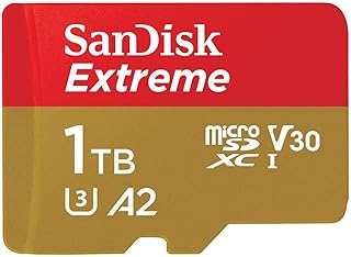 سانديسك اكستريم 1 تيرابايت فئة 10/UHS-I (U3) microSDXC - 160 ميجابايت/ثانية للقراءة - كتابة 90 ميجابايت/ثانية