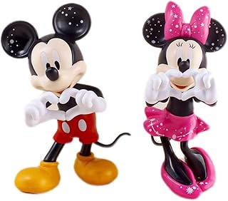 BLISSPARCEL ®Mick Mouse Collectible Figurines, Decorative Character Toys, Heart Sharpe couple,2-Piece Set