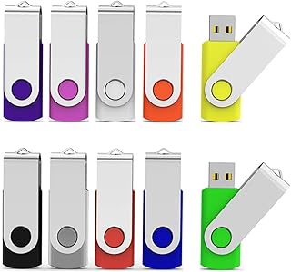 ذاكرة فلاش 16GB USB 3.0 ايبي 10 حزم USB 16GB ذاكرة فلاش USB 3.0 ذاكرة فلاش فارغة بسحاب 16GB بالجملة (10 الوان مختلطة: اسود وازرق واحمر واخضر وبرتقالي وابيض واصفر وزهري ارجواني فضي)