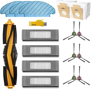 مجموعة ملحقات بديلة من اوتينجو لمكنسة ايكوفاكس ديبوت N8+ اوزمو T8 ايفي T8+ T8 T8MAX يدي فاك ماكس ستيشن مكنسة روبوتية 16 عبوة فرشاة رئيسية فلتر