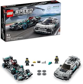 مجموعة السيارتين Mercedes-AMG F1 W12 E Performance وMercedes-AMG Project One 76909 من LEGO Speed Champions؛ للأطفال الذين تبلغ أعمارهم 9 سنوات أو أكثر (564 قطعة)