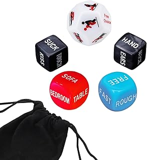 FUNTY Date Night Dice for Couples Valentine's Day Gift for Women Men Decider Dice Couple Game Dice for Girlfriend Boyfriend Wedding Anniversary Christmas Birthday Gifts 27FT9