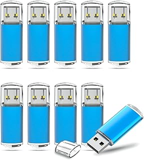 توبيسيل ذاكرة فلاش USB 2.0 1GB عالية السرعة 1G، ذاكرة جامب درايف 1G USB بسحاب للكمبيوتر واللاب توب والتابلت والتلفزيون وصوت السيارة من 50 قطعة (ازرق)