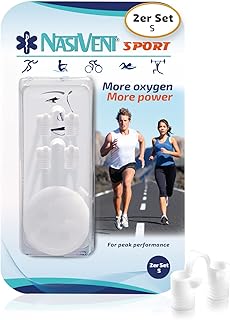 NASIVENT Sport - Premium Nose Dilator - Improved Nose Breathing - Nose Separator - Unique thanks to Innovative Retaining Pins - Made of Silicone - (2 x Size S) Snow White