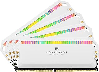 ذاكرة مكتبية دوميناتور بلاتينيوم بالفضاء اللوني RGB 32 جيجابايت (4×8 جيجابايت)DDR4 3600 (PC4-28800) C18 1.35 فولت من كروسير- ابيض