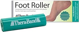 THERABAND Foot Roller for Foot Pain Relief, Massage Ball Roller for Arch Pain, Plantar Fasciitis Treatment, Heel Spurs Reliever, Tired Feet, Best Foot Massager with Ridges for Self Myofascial Release