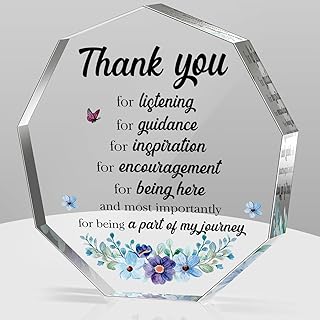 LuoHere Thank You Gifts for Women Men Boss Colleague Friends Teacher Inspirational Office Staff Gift for Coworker Leaving Job Gifts Goodbye Farewell Appreciation Gift Acrylic Decorative Signs Plaques