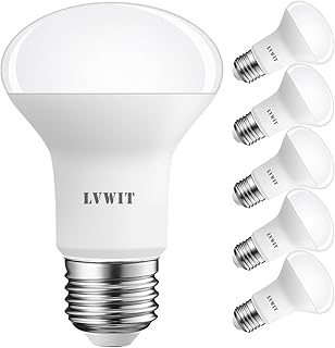 مصباح LED عاكس R63 E27 من ال في ويت، ابيض دافئ 2700 كلفن، مصابيح سبوت R63، 806 لومن، 8 واط بديل 60 واط، مصابيح LED R63، غير قابلة للتعتيم (عبوة من 6 قطع)