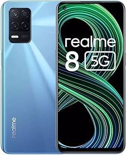 ريلمي هاتف ذكي 5G ثنائي شرائح الاتصال 8G وذاكرة روم 64GB RAM 4GB GSM فقط | بدون CDMA 5G غير مقفل من المصنع - ازرق - اصدار عالمي