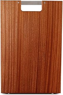 Ebony Chopping Board Double-Sided Solid Wood Kitchen Cutting Board Household Whole Wood Anti-Skid Rubber Mat with Big Handle Cutting Board for Vegetable Meat，