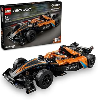 مجموعة سيارة السباق NEOM McLaren Formula E من ليغو Technic، لعبة نموذج سيارة تعمل بالسحب للانطلاق، مجموعة لعب إبداعي للصبيان والبنات بعمر 9 سنوات أو أكثر، هدية سيارة سباق للأطفال 42169