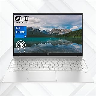 HP لابتوب بافليون الاحدث 2023 بشاشة لمس FHD 15.6 انش ومعالج انتل كور i7-1355U الجيل 13 وذاكرة RAM 16GB وSSD PCIe 1TB وكاميرا ويب وقارئ بصمة وكيبورد باضاءة خلفية وواي فاي 6 وويندوز 11 هوم، فضي