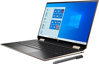 HP لابتوب سبكتر x360 جيم كات 13.3 انش FHD تعمل باللمس، انتل i7-1065G7، ذاكرة RAM 16GB، SSD 512GB، بانج اند اولفسن، قارئ بصمات الاصابع، قلم ستايلس، اسود نايتفول ويندوز 10 برو، ذاكرة فلاش 64GB تيك