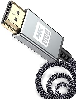 كيبل مضفر HDMI 2.0 من افيبركس بسرعة عالية ‏10ft، دقة 4K/تردد 4K و2K/تردد 2K، يدعم 144Hz UHD‏ 3D HD 2160p ايثرنت اتش دي سي بي وتقنية ايه ار سي 2.2/للتلفزيون واكس بوكس بلاي ستيشن 3/4 والكمبيوتر 3 متر