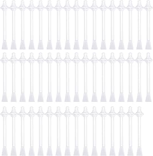 كريستارينا 50 × اداة توزيع الشمع، عصي شمع بلاستيكية، ملعقة شمع الانف، اداة وضع شمع الانف لتنظيف الخياشيم وازالة شعر الانف