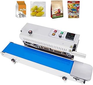 UTNXUF Horizontal Automatic Sealing Machine, Industrial Food Sealer 0-24m / Min Temperature 0-300 ℃, Multifunctional Heating Sealing Machine for Plastic Bag Film Band