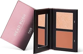 HAUS LABORATORIES by Lady Gaga: HEAD RUSH BLUSH DUO | HEAT SPELL BRONZER DUO, Highlighter Cheek Duos Available in Multiple Colors, True-Color Matte Blush or Powder Matte Bronzer, Vegan & Cruelty-Free