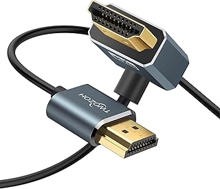 توزوه كيبل HDMI الى HDMI مرن بزاوية 270 درجة 10 قدم، سلك HDMI رفيع للغاية يدعم 3D/4K @60Hz