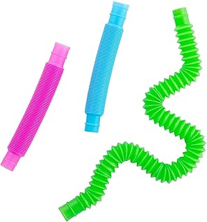 Small Solid Color Expanding Tube Fidget Toys 12 Pieces