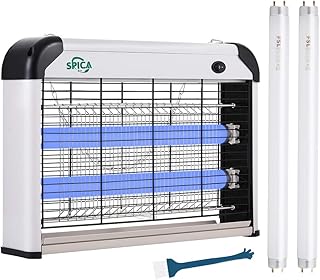 صاعق حشرات كهربائي من سبيكا، قاتل الحشرات والبعوض 20 واط للاستخدام الداخلي مع مصباحين بديلين متضمنين