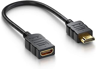 وصلة HDMI قصيرة من ديليكون 8.44 انش - كيبل محول تي في ستيك - ذكر الى انثى 4K UHD عدد المنافذ: 1 أسود