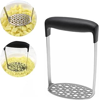 CKJXCVB Masher Stainless Steel Potatoes Mud Pressure Mud Machine Potato Masher Ricer Fruit Vegetable Tools Kitchen Gadgets Accessories