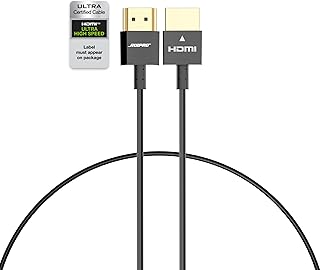 رويبرو كيبل HDMI 2.1 رفيع للغاية 8K معتمد بطول 1.5 قدم، فائق السرعة 48Gbps، كيبل HDMI قصير، يدعم 8K@60Hz 4K@120Hz، HDR ديناميكي، eARC، متوافق مع PS5/Xbox/HDTV/Blu-ray, الشاشة/جهاز العرض