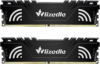 ذاكرة DDR4 سعة 32 جيجابايت (2×16 جيجابايت) من وليزدل، ذاكرة XMP 2.0 قدرة 3200 ميجاهرتز وحدة ذاكرة مضمنة مزدوجة CL16، رام PC4-25600 بـ 288 دبوس 1.35 فولت ذاكرة 1Rx8 بلون أسود