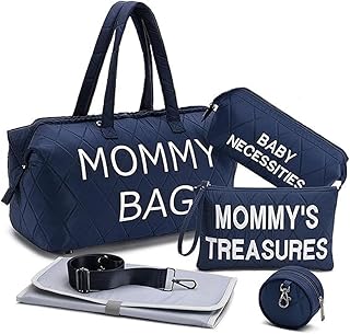 FALAHOM Mommy Bag Tote for Girls with 2 Organizer Pouches, Large Capacity Mommy Bag for Hospital and Weekender Travel