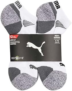 Men s Repreve Athletic Sock, 12-pair (Black), Black, 8-12