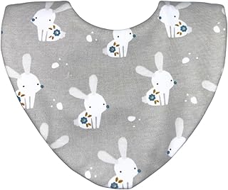 Bibbilyboo - Bunny Rabbit - Waterproof Baby Dribble Bib | 0-2Y | Absorbent Core + Waterproof Backing | Award Winning Teething Bibs