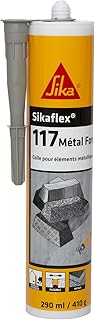 Sika Flex-117 Metal Force Light Grey, Construction Adhesive, Polymer Allmetal, Sealant for Roof Panels, Metal for Sheets and Metal Fronts, Indoor/Outdoor, 290 ml