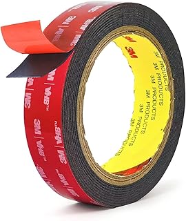 LICHUANUK 3M Double-Sided Adhesive Tape, Extra Strong, VHB-5952 Mounting Tape, Waterproof Tape, Heat Resistant, Black Foam Tape, 3 m Length, for Car and Home Decorations (20 mm)